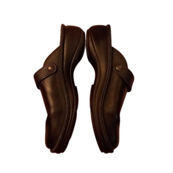 Naot Size 37 US 6 6.5 Black Leather Slip-On Clogs Mules Shoes Adjustable Strap - Picture 5 of 12